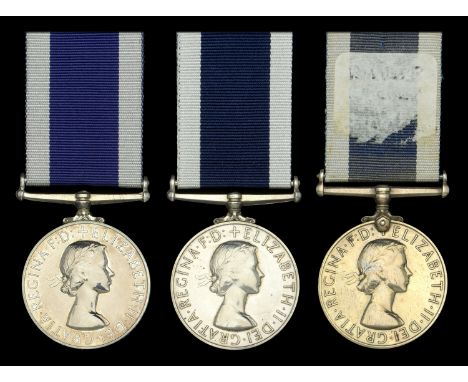 Royal Navy L.S. & G.C., E.II.R., 2nd issue (3), (R.M. 14039 R. S. Clark. Mne. R.M.; MX. 909273 K. A. J. Clark. CK. (S). H.M.S
