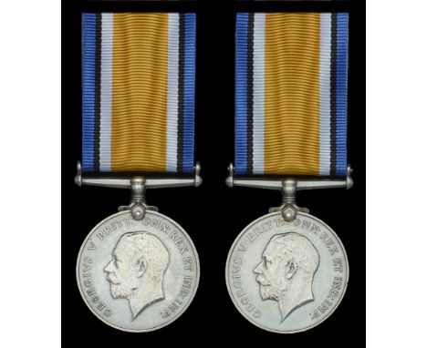 Family Group:  The British War Medals awarded to Mr. W. P. Hancock and Mrs K. G. Hancock, both students of the Bible Training