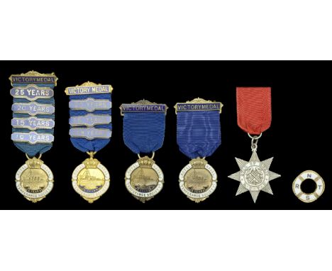 Royal Naval Temperance Society Medals. Royal Naval Temperance Society, Five Year Medal, gilt and enamel (4) (RNTS.5), one wit