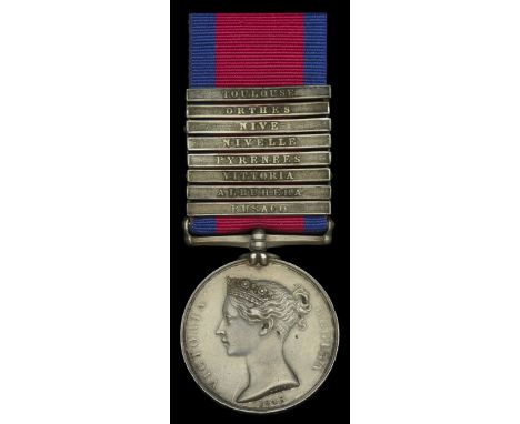 The Peninsula War medal awarded to Sergeant John Regan, 28th Foot, a veteran of the battle of Waterloo who settled in Austral