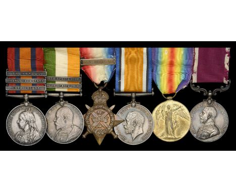 Six: Private W. Johnson, Oxfordshire and Buckinghamshire Light Infantry  Queen’s South Africa 1899-1902, 3 clasps, Cape Colon