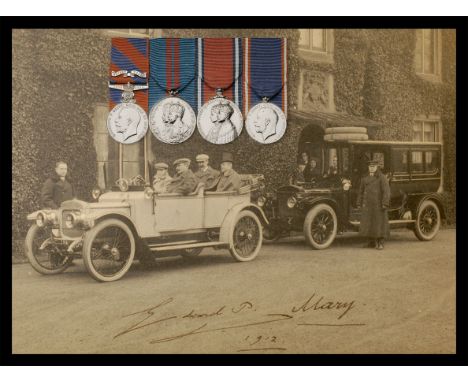 A Royal Household R.V.M. group of four awarded to William George Figg, Chauffeur to Her Majesty Queen Mary  Royal Household F