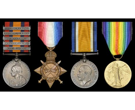 Four: Corporal P. H. E. Bowers, Oxfordshire and Buckinghamshire Light Infantry  Queen’s South Africa 1899-1902, 5 clasps, Cap