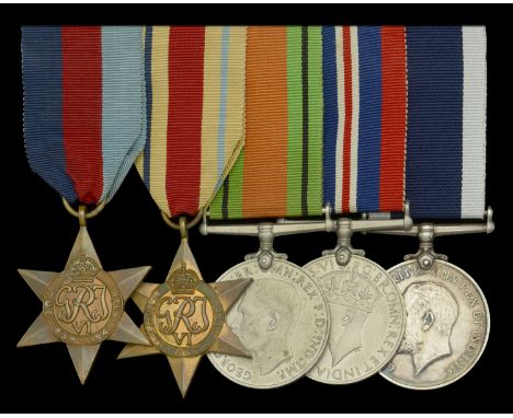 Five: Stoker Petty Officer C. W. Eastley, Royal Navy   1939-45 Star; Africa Star; Defence and War Medals 1939-45; Royal Navy 