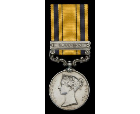 South Africa 1877-79, 1 clasp, 1877-8-9 (701. Pte. M. Evans. 2-24th. Foot.) minor edge bruise, generally good very fine £500-