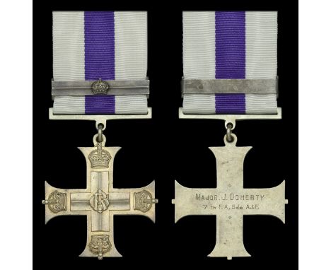 The Great War M.C. and Second Award Bar awarded to Major J. Doherty, 7th Field Artillery Brigade, Australian Imperial Force, 