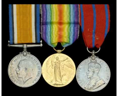 Three: Private A. Stafford, Army Ordnance Corps and Metropolitan Police  British War and Victory Medals (024915 Pte. A. Staff