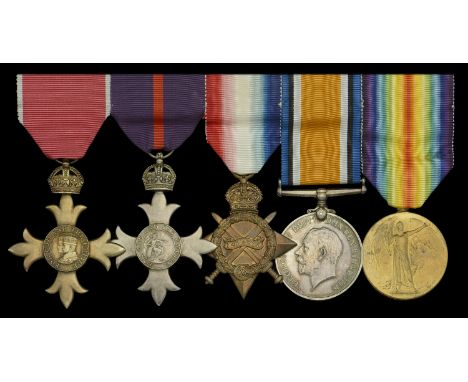 A rare post-War O.B.E. (Civil), Great War M.B.E. (Military) group of five awarded to Captain D. P. Malyn, Royal Army Service 