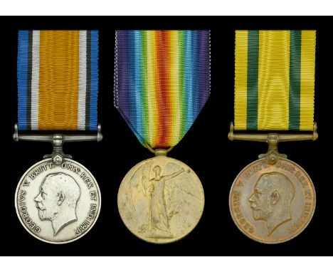 Three: Acting Sergeant S. L. Watts, Oxfordshire and Buckinghamshire Light Infantry  British War and Victory Medals (2162 Cpl.