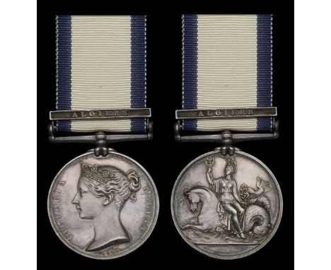 Naval General Service 1793-1840, 1 clasp, Algiers (T. S. Beauchant, 1st Lieut. R.M.) very neat engraved correction to ‘ant, 1