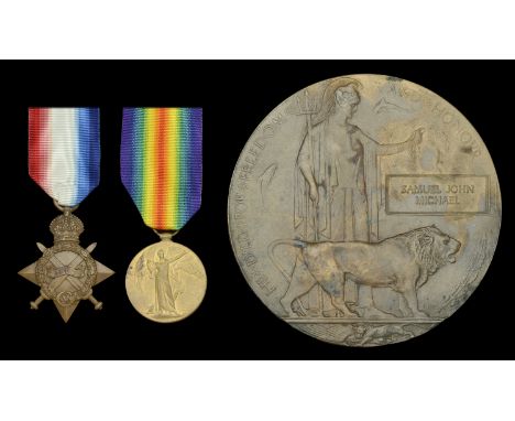 Pair: Private S. J. Michael, Prince of Wales’s Volunteers (South Lancashire Regiment), who died of wounds on the Western Fron