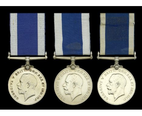 Royal Navy L.S. & G.C., G.V.R., 3rd issue, coinage head (3), (M.27738 C. E. J. Stretch. P.O. Ck, H.M.S. Boreas.; J.45022 L. P