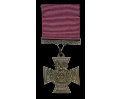 Victoria Cross, an official Hancocks & Co, London, replica, the reverse engraved ‘Hancocks 77’, in fitted leather case of iss