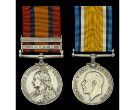 Pair: Private G. A. Parmiter, Oxford Light Infantry, later Canadian Army Service Corps  Queen’s South Africa 1899-1902, 2 cla