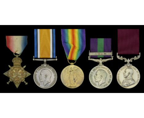Five: Warrant Officer Class II R. M. D. Gorman, Royal Army Pay Corps  1914 Star (1088 Sjt. R. M. D. Gorman. A.P.C.); British 