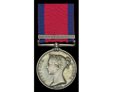 Military General Service 1793-1814, 1 clasp, Salamanca (Samuel Ward, 11th Light Dragoons.) minor marks and edge bruises, othe