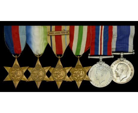 Six: Stoker W. J. Booth, Royal Navy   1939-45 Star; Atlantic Star; Africa Star, 1 clasp, North Africa 1942-43; Italy Star; Wa