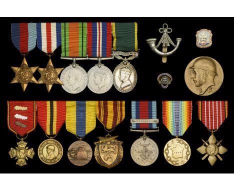 Five: Corporal R. G. Valentine, Oxfordshire and Buckinghamshire Light Infantry, later Royal Pay Corps, whose group is accompa