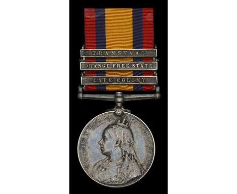 Queen’s South Africa 1899-1902, 3 clasps, Cape Colony, Orange Free State, Transvaal (5278 Pte. J. R. Bell. Oxford: Lt. Inft.)