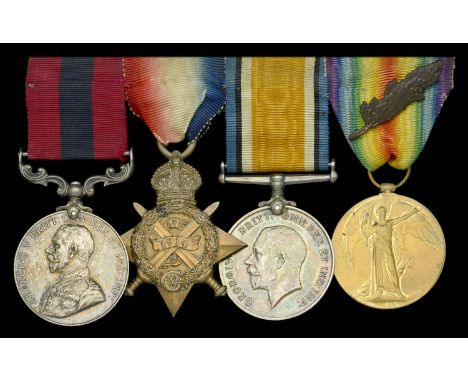 A Great War 1917 ‘Second Battle of Gaza’ D.C.M. group of four awarded to Company Sergeant Major J. A. Bateup, 1/4th Battalion
