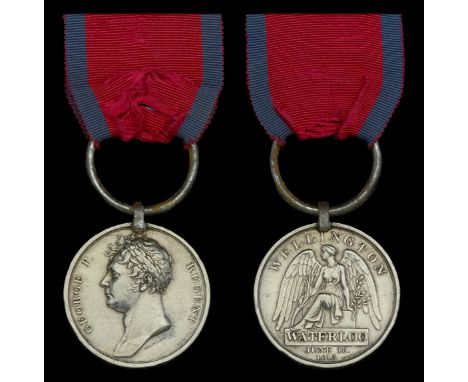 Waterloo 1815 (Thomas Burrow, 13th Reg. Light Dragoons,) fitted with original steel clip and ring suspension, small edge brui