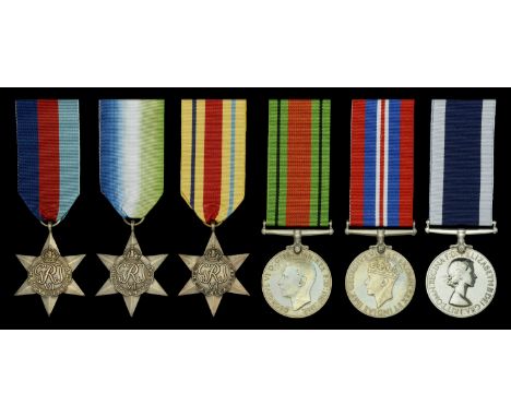 Six: Supply Chief Petty Officer (Stores) G. H. Meader, Royal Navy  1939-45 Star; Atlantic Star; Africa Star; Defence and War 