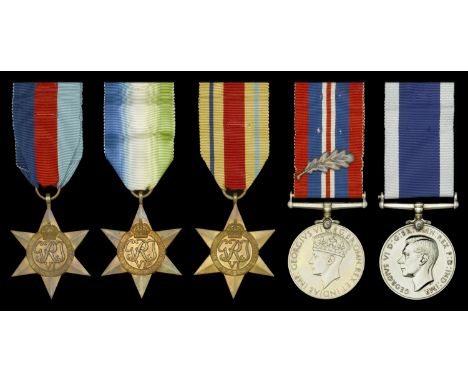 Five: Chief Ordnance Artificer W. H. Stockdale, Royal Navy  1939-45 Star; Atlantic Star; Africa Star; War Medal 1939-45, with