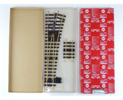 A pair of LGB G Scale manually operated large radius points comprising 2x 18050 right hand sets - as new, ex-shop stock (2)