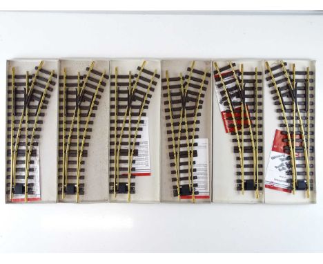 A group of LGB G Scale hand operated points (originally electrically operated, but the point motors have been removed - now m