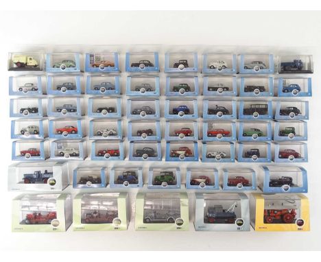 A large quantity of boxed 1:76 Scale OXFORD DIECAST cars, vans etc - VG/E in G/VG boxes (52)