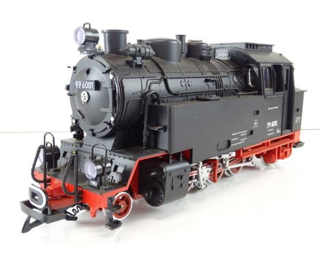 An LGB G scale 22801 BR99 class 2-6-2 steam tank locomotive in Deutsche Reichsbahn black livery - VG in G/VG box