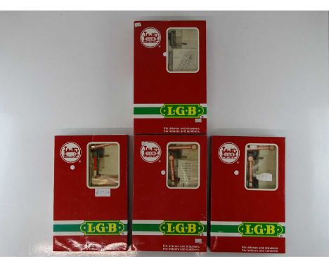 A group of LGB G scale semaphore and colour light signals comprising 50920, 2x 50940 and 50950, all as new ex-shop stock - E 