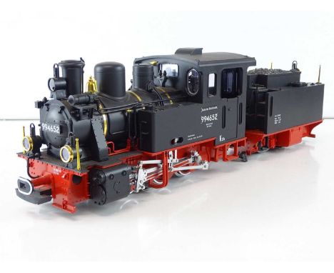 An LGB G scale 21261 BR99 class 0-6-0 steam locomotive in Deutsche Reichsbahn black livery, Digital Sound fitted - VG in G/VG