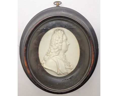 Attributed to James Tassie&nbsp;(Scottish, 1735-1799),&nbsp;Portrait of Sir Robert Walpole, late 18th century, glass paste, f
