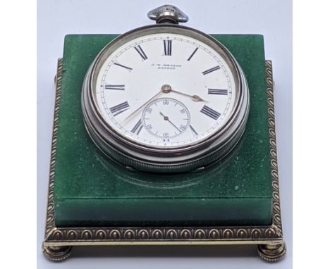 J.W.Benson of London, a Victorian silver pocket watch, roman numerals and subsidiary dial, hallmarked London, 1895-96, mounte