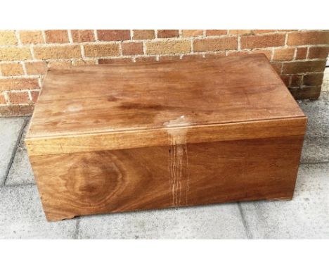 A CAMPHOR WOOD TRUNK, with dovetail construction, 38.5cm x 96cm x 43cm