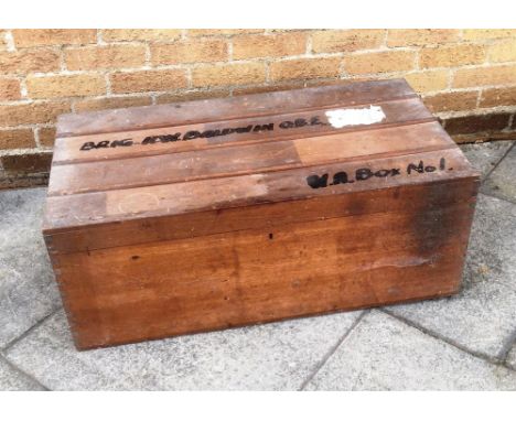A CAMPHOR WOOD TRUNK, with dovetail construction, 35cm x 92cm x 50cm