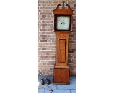 A PROVINCIAL 8-DAY LONGCASE CLOCK the enamel dial with subsidiary seconds dial and date aperture, signed 'R Summerhayes Ilmin