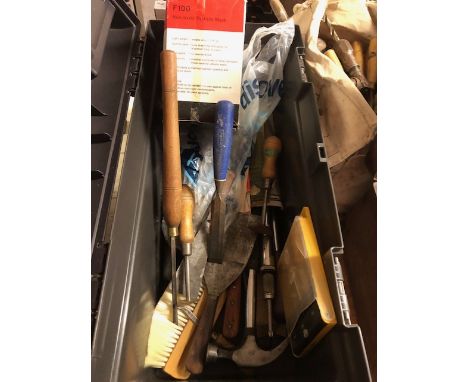 Toolbox containing various Woodworking tools