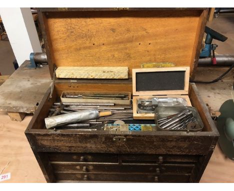 Carpenters chest containing various small tools