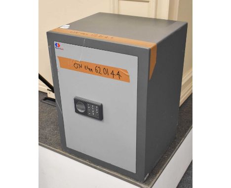 A Secure Line Digital Safe, 46cm by 40cm by 61cmDigital lock only and functioning, holes for four fixing bolts two in the bas