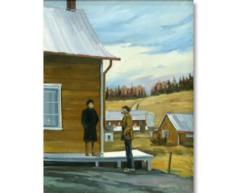 Denis Bourgeois, Canadian  (born 1938) Oil on Canvas "Les Eboulements" Signed and Dated Lower Right. COA: Watson Art Gallerie