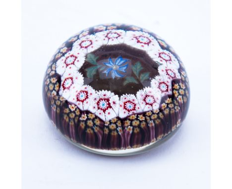 Vintage Millefiori Baccarat Style Glass paperweight. Unsigned. Good condition. Measures 2" H. Shipping $42.00 (estimate $200-