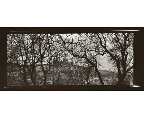 *Sudek (Josef, 1896-1976). Panoramic Landscape of Prague, Spring, 1968, printed later,  gelatin silver print, image 6 x 14cm,