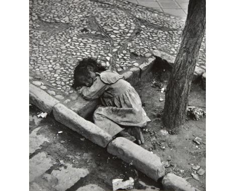 *List (Herbert, 1903-1975). The Spanish Way of Life, c. 1950,  vintage gelatin silver print, showing a little girl asleep on 