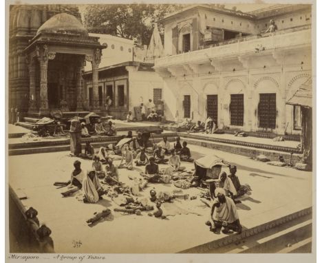 India. Two large-format albums of albumen prints by John Edward Sach‚ and others, c. 1870,  230 albumen prints mounted rectos