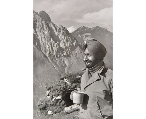 *Cartier-Bresson (Henri, 1908-2004). Kashmir: War Without a Front, 1948,  vintage gelatin silver print of a command post, lig