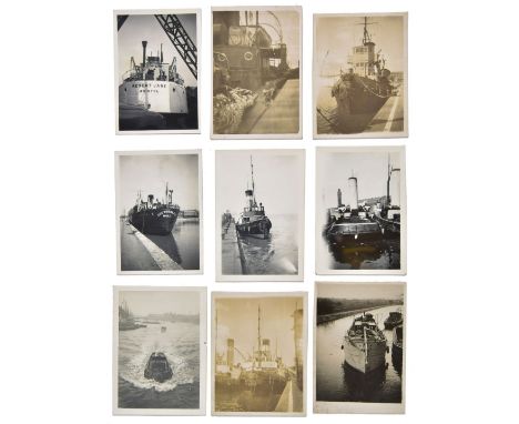 *Tugboats. An unusual collection of approximately 300 Thames tug and light boats, c. 1930s/1950s,  small-format gelatin silve