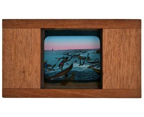 *Magic Lantern Slides. The Prince of Wales' Visit to India, 1875, a set of 56 numbered colour lithographic lantern slides, pl