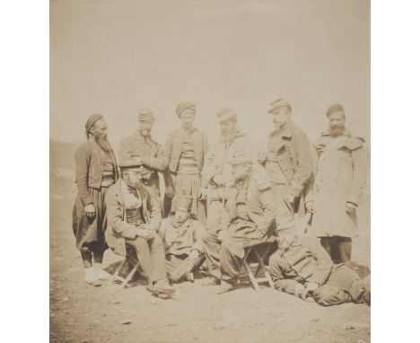 *Fenton (Roger, 1819-1869). General Ciss‚ & Officers & Soldiers of General Bosquet's Division, 1856,  salt print, 166 x 167mm